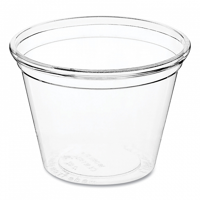 PLA Clear Cold Cups, 1oz, Plastic, Clear, 3,000/Carton (CPCS1S)