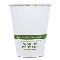 Double Wall Paper Hot Cups, 12 oz, White, 1,000/Carton (CUPA12D)