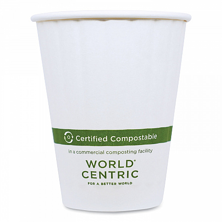 Double Wall Paper Hot Cups, 8 oz, White, 1,000/Carton (CUPA8D)