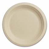 Fiber Plates, Paper, 7" dia, Natural, 1,000/Carton (PLSCU7LFS)