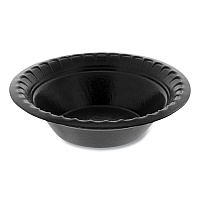 Placesetter Deluxe Laminated Foam Dinnerware, Bowl, 4 oz, Black, 1,250/Carton (YTKB00040000)