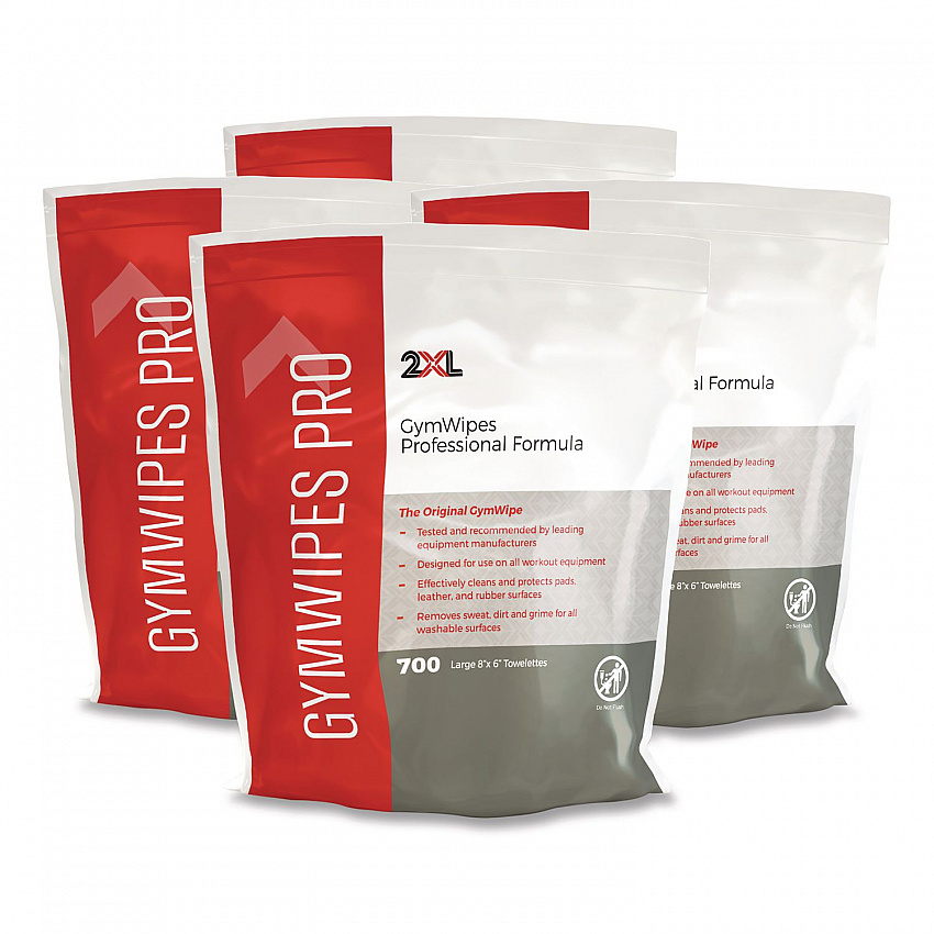 Gym Wipes Professional, 1-Ply, 6 x 8, Unscented, White, 700/Pack, 4 Packs/Carton (L38)