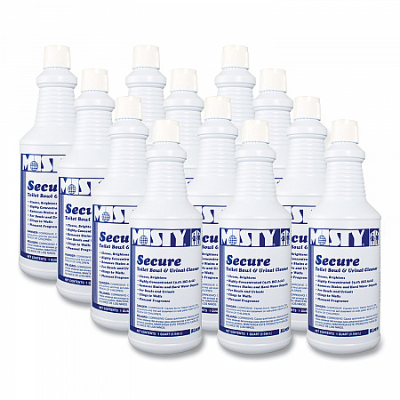 Secure Hydrochloric Acid Bowl Cleaner, Mint Scent, 32 oz Bottle, 12/Carton (1038801)