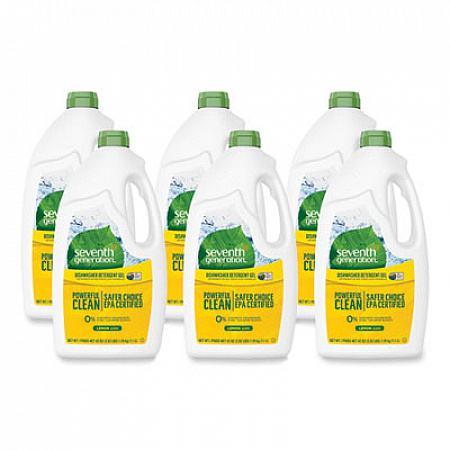Natural Automatic Dishwasher Gel, Lemon Scent, 42 oz Bottle, 6/Carton (22171CT)