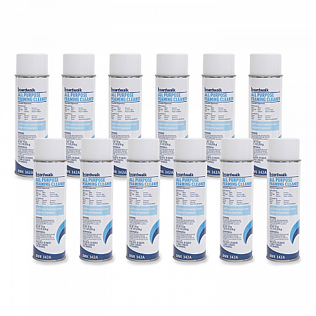 All-Purpose Foaming Cleaner with Ammonia, Fragrance-Free, 19 oz Aerosol Spray, 12/Carton (342ACT)