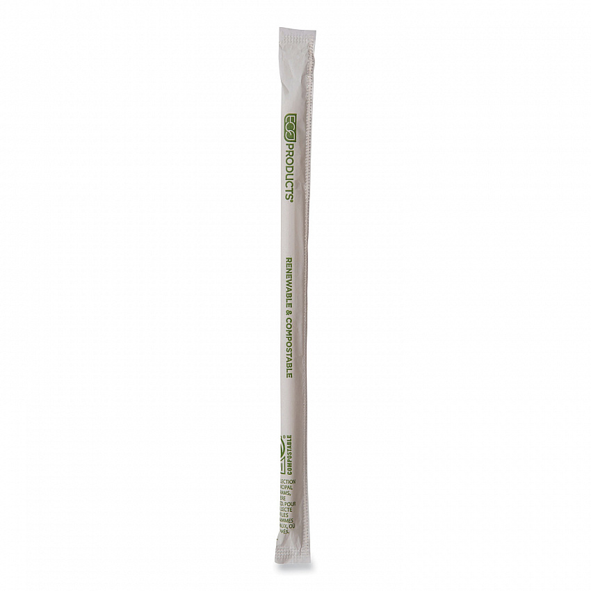 Renewable and Compostable PHA Straws, 10.25", Natural White, 1,250/Carton (EPSTPHA1025)