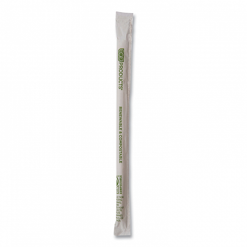 Renewable and Compostable PHA Straws, 7.75", Natural White, 2,000/Carton (EPSTPHA775)