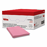 Tuff-Job Foodservice Towels, 12 x 24, Pink/White, 200/Carton (W900)