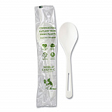 TPLA Wrapped Cutlery, Soup Spoon, Plastic, Light Beige, 750/Carton (SOPSI)