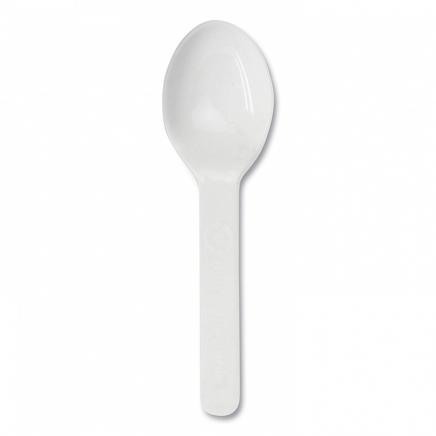 PLA Compostable Cutlery, Tasting Spoon, Plastic, 3", Light Beige, 3,000/Carton (SPCS3)