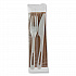 TPLA Wrapped Cutlery, Fork/Knife/Napkin, Plastic, Light Beige, 500/Carton (ASPSFKN)