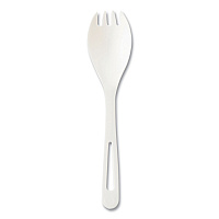 TPLA Bulk Cutlery, Spork, Plastic, Light Beige, 1,000/Carton (RKPSB)