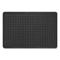 Bubble Flex Anti-Fatigue Mat, Rectangular, Black Crush-Resistant Non-Slip Surface, 24" x 36" (042023)