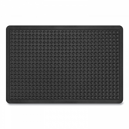 Bubble Flex Anti-Fatigue Mat, Rectangular, Black Crush-Resistant Non-Slip Surface, 24