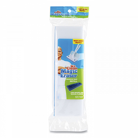 Magic Eraser Squeeze Mop Refill, Foam, 9.9 x 3.4 x 1.6, White/Blue (446615)