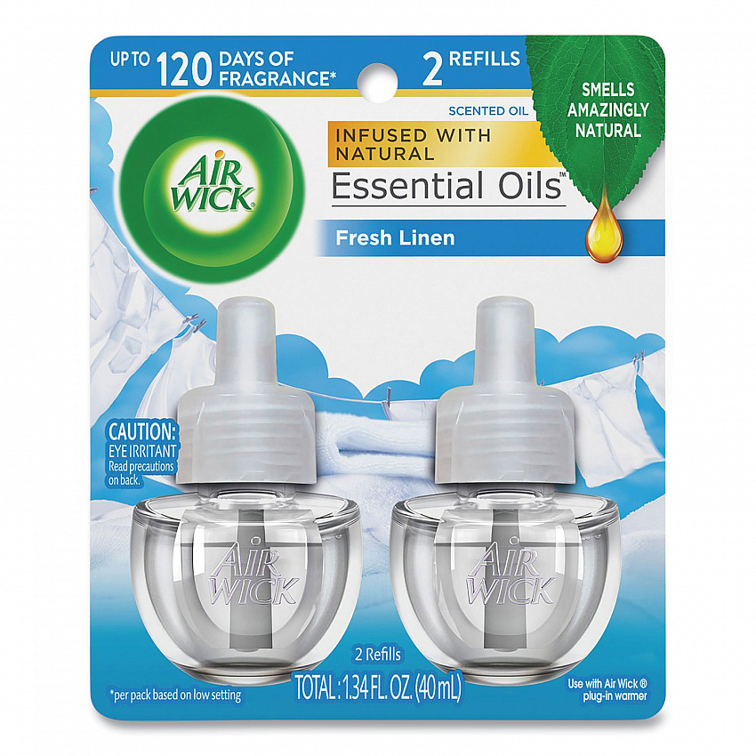 Scented Oil Refill, Fresh Linen, 0.67 oz, 2/Pack (82291PK)