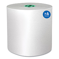 Pro Hard Roll Paper Towels with Absorbency Pockets for Scott Pro Dispenser, Green Core Only, 1-Ply, 7.5" x 900 ft,6 Rolls/CT (43961)