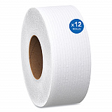 Essential 100% Recycled Fiber JRT Bathroom Tissue for Business, Septic Safe, 2-Ply, 3.55" x 1,000 ft, White, 12 Rolls/Carton (67805)