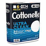 Ultra CleanCare Toilet Paper, Strong Tissue, Septic Safe, 1-Ply, White, 284 Sheets/Roll, 6 Rolls/Pack, 36 Rolls/Carton (55699)