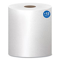 Essential Hard Roll Towels for Business, Absorbency Pockets, 1-Ply, 8" x 800 ft, 1.5" Core, White, 12 Rolls/Carton (01040)