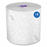 Essential High Capacity Hard Roll Towel, 1-Ply, 8" x 950 ft, White, 6 Rolls/Carton (02001)