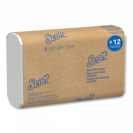 Multi-Fold Towels, Absorbency Pockets, 1-Ply, 9.2 x 9.4, White, 250 Sheets/Pack, 12 Packs/Carton (03650)