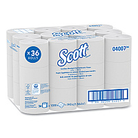 Essential Coreless SRB Bathroom Tissue, Septic Safe, 2-Ply, White, 1,000 Sheets/Roll, 36 Rolls/Carton (04007)