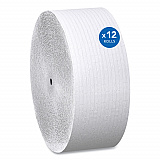 Essential Coreless JRT, Septic Safe, 1-Ply, 3.75" x 2,300 ft, White, 12 Rolls/Carton (07005)