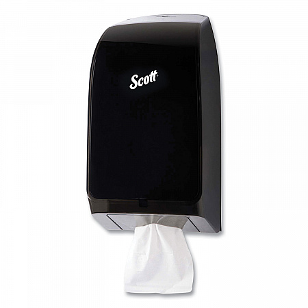 Hygienic Bathroom Tissue Dispenser, 7 x 5.73 x 13.34, Black (39728)