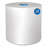 Pro Hard Roll Paper Towels with Absorbency Pockets for Scott Pro Dispenser, Blue Core Only, 1-Ply, 7.5" x 900 ft, 6 Rolls/CT (43959)