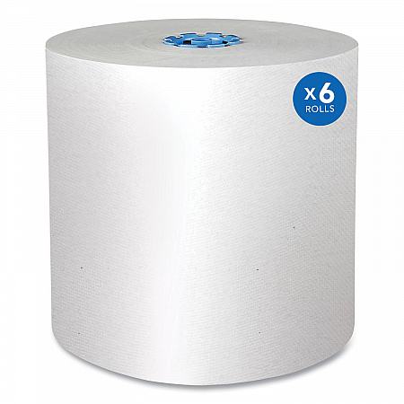 Pro Hard Roll Paper Towels with Absorbency Pockets for Scott Pro Dispenser, Blue Core Only, 1-Ply, 7.5