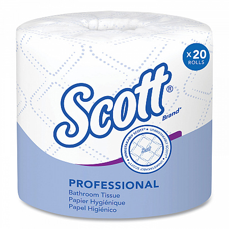 Essential Standard Roll Bathroom Tissue for Business, Septic Safe, 2-Ply, White, 550 Sheets/Roll, 20 Rolls/Carton (13607)
