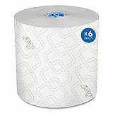 Pro Hard Roll Paper Towels with Elevated Scott Design for Scott Pro Dispenser, Blue Core Only, 1-Ply, 1,150 ft, 6 Rolls/CT (25702)