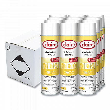 Spray Q Disinfectant, Lemon Scent, 17 oz Aerosol Spray, Dozen (1002)