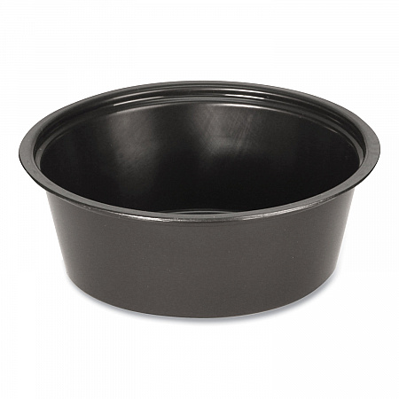 Portion Cups, 1.5 oz, Plastic, Black, 250/Sleeve, 10 Sleeves/Carton (PPC150B)