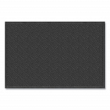 Ecomat Crosshatch Entry Mat, Rectangular, Charcoal Gray Crush-Resistant Ribbed Surface, 48" x 72" (062023)