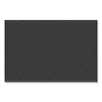 Ecomat Crosshatch Entry Mat, Rectangular, Charcoal Gray Crush-Resistant Ribbed Surface, 48" x 72" (062023)