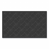 Ecomat Crosshatch Entry Mat, Rectangular, Charcoal Gray Crush-Resistant Ribbed Surface, 36" x 60" (072023)