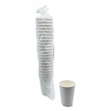 Paper Hot Cups, Double-Walled, 12 oz, White, 25/Pack (DW12HCUPPK)