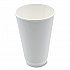 Paper Hot Cups, Double-Walled, 16 oz, White, 500/Carton (DW16HCUP)