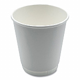 Paper Hot Cups, Double-Walled, 10 oz, White, 25/Pack (DW10HCUPPK)