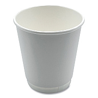 Paper Hot Cups, Double-Walled, 10 oz, White, 25/Pack (DW10HCUPPK)