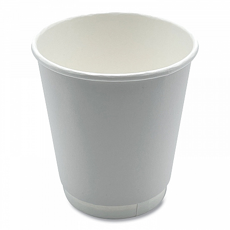Paper Hot Cups, Double-Walled, 10 oz, White, 25/Pack (DW10HCUPPK)