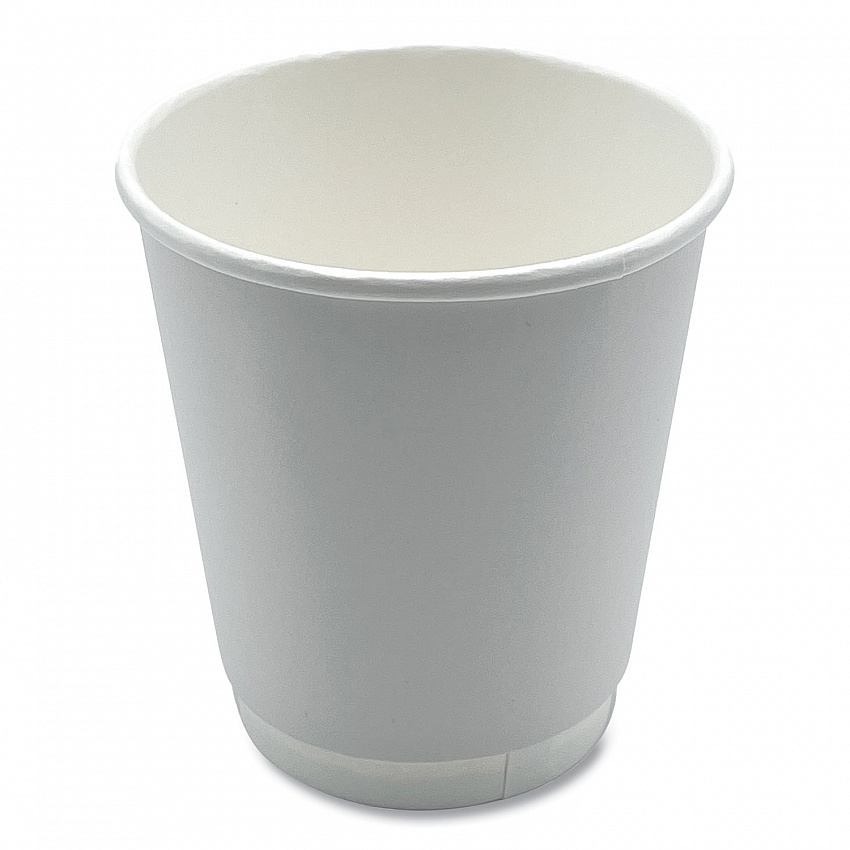 Paper Hot Cups, Double-Walled, 10 oz, White, 25/Pack (DW10HCUPPK)
