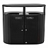 RESIST Dual Stream Waste and Recycling Container, 46 gal, Metal, Black (2184980)