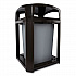 Landmark Series Classic Dome Top Container and Ashtray, 35 gal, Resin, Black (FG397001BLA)