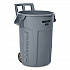 Vented Wheeled BRUTE Container, 32 gal, Plastic, Gray (2179403)