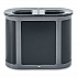 ENHANCE PILL Dual Stream Waste Receptacle, (2) 23 gal Capacity Bins, Metal, Umbra Gray/Pearl Gray (2172843)