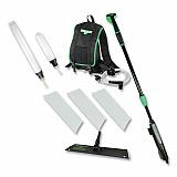 Excella Floor Finishing Kit, 20" Head, 48" to 65" Black/Green Plastic Handle (EFKT9)
