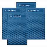 Large Prelabeled Recycled Waste Panels for Tailor and Landmark Series Containers, 20.72" x 0.5" x 34.33", Blue, 4/Carton (2182674)